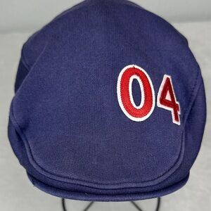 Roots USA Olympics 2004 Navy Flat Cap with Red '04' Patch